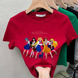 sailor moon t shirt crop top