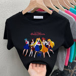 sailor moon t shirt crop top