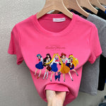 sailor moon t shirt crop top