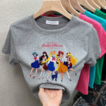 sailor moon t shirt crop top